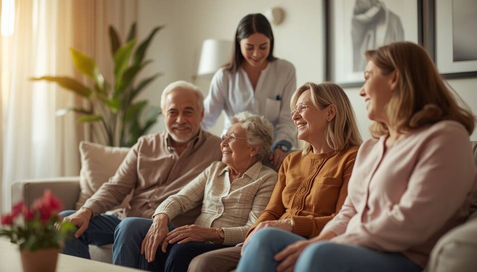 Support worker and client