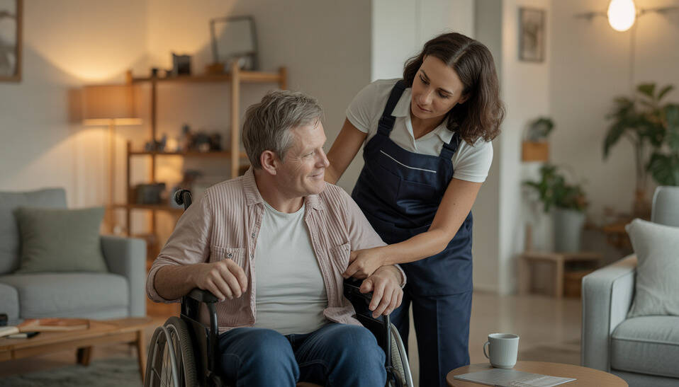 Adult receiving daily living support