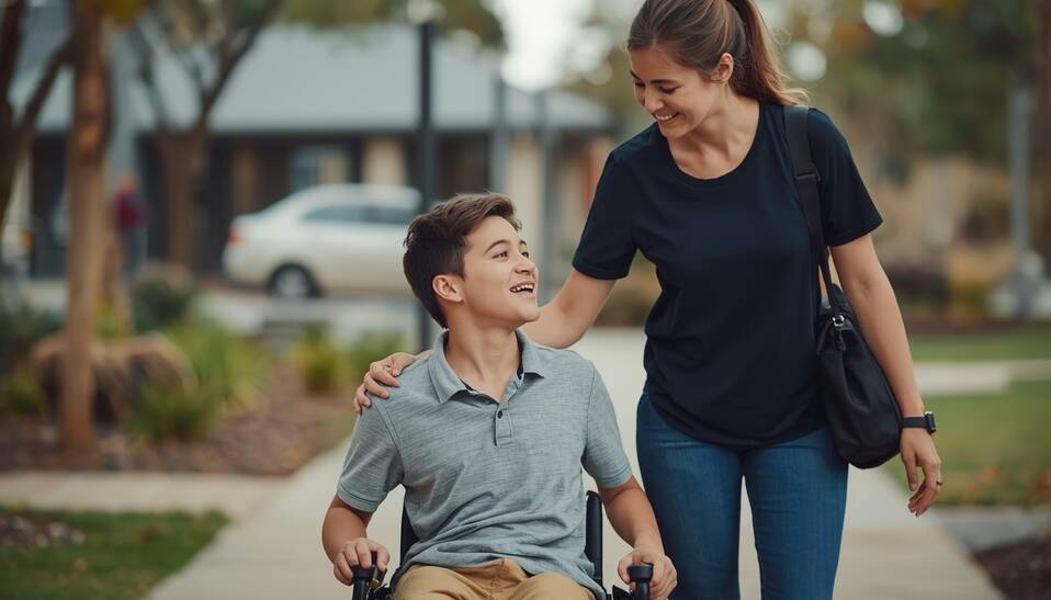 Teen in community activity